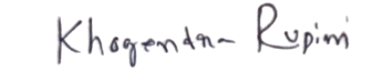 Signature of Khogendra Rupini